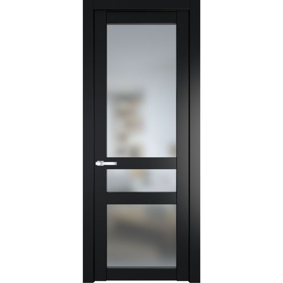 Межкомнатная дверь эмаль Profil Doors 1.5.2PD блэк остеклённая