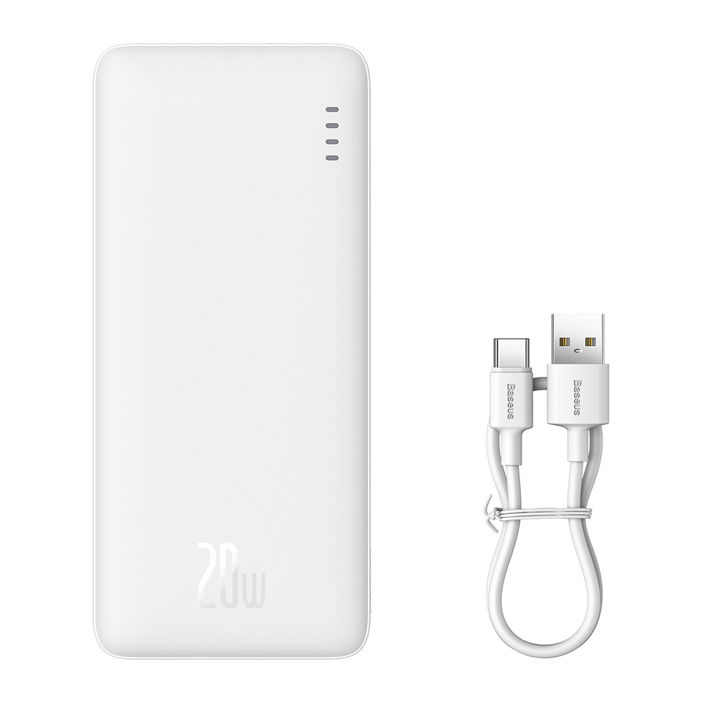 Внешний аккумулятор Baseus Airpow Fast Charge Power Bank C+U 30000mAh 20W - White