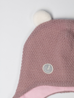 Комплект шапка ДЕМИ вязаная + снуд (Пудра) ЛОРА