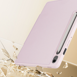 Чехол книжка розового цвета от Dux Ducis для Samsung Tab S10 FE, Tab S9 и Tab S9 FE, серия Vers Series Case, с магнитным держателем Pencil