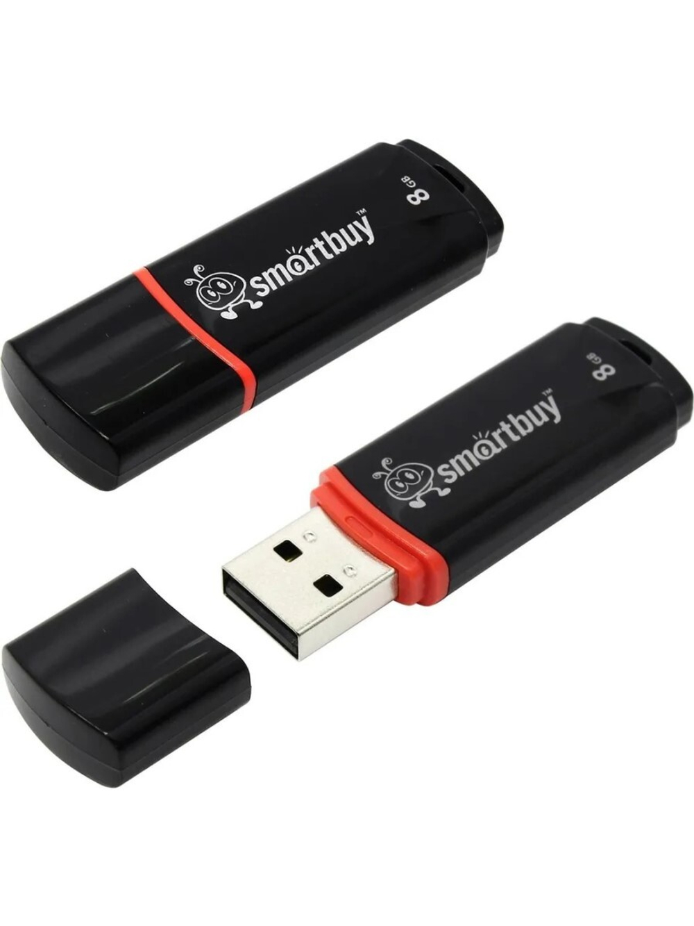 Флешка 8 ГБ USB Флэшка Юсб USB накопитель Smart Buy черный