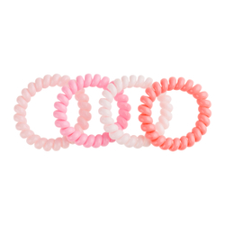 Резинки для волос MESHU, пружинки, розовые ассорти, 4шт., диаметр 4,5см, европодвес MS_60570