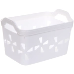 Корзина для хранения «БРУТТИ», цвет дымчатый белый, 18.5*12*12см (лейбл)