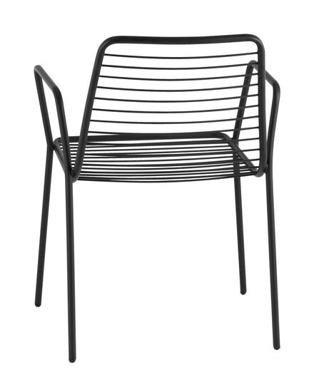 Стул с подлокотниками Дели металл черный