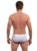 Хлопковые мужские трусы-слипы (Размер: L) (Цвет: белый)