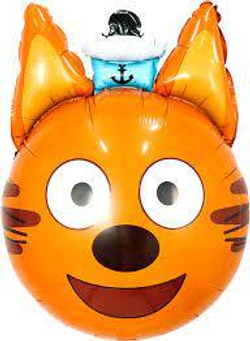 Шар (21""/53 см) Фигура, Голова, Три Кота, Коржик, 1 шт. Б019