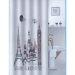 Штора для ванной комнаты Фотопринт 180*200 "ПАРИЖ" с кольцами DX-021