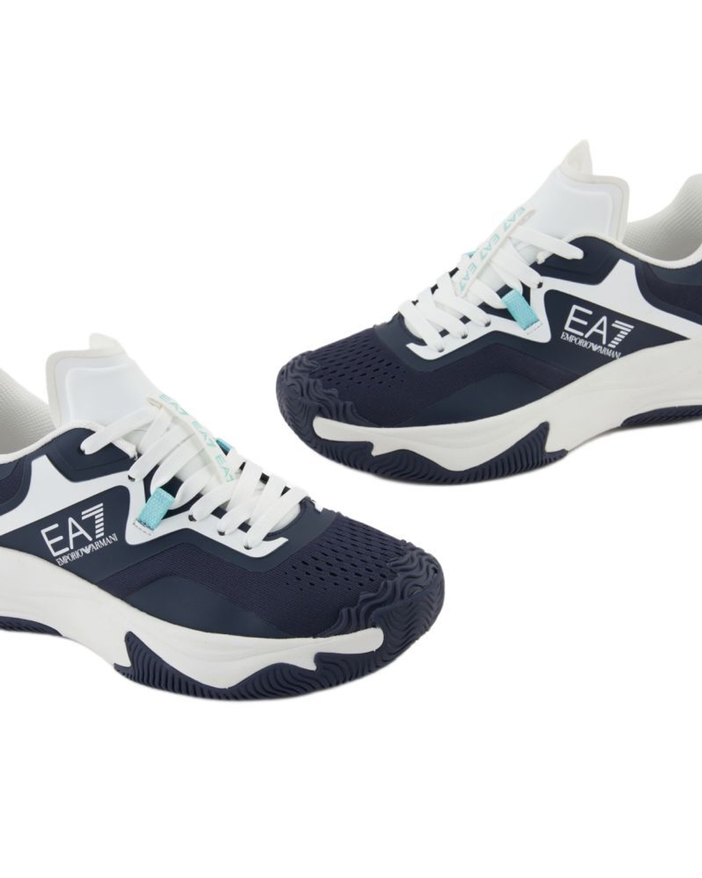 Теннисные кроссовки EA7 Unisex Woven Sneaker - sky captain/white/aqua sky
