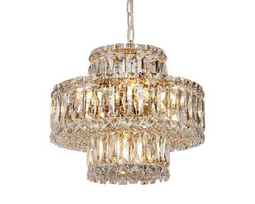 Подвесная люстра 8*E14 + 3*G9 8458+3/C gold золото VALENCIA Newport