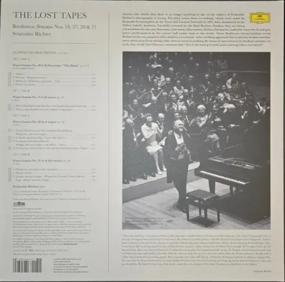 Beethoven, Sviatoslav Richter – The Lost Tapes: Sonatas Nos. 18, 27, 28 & 31 - 2LP