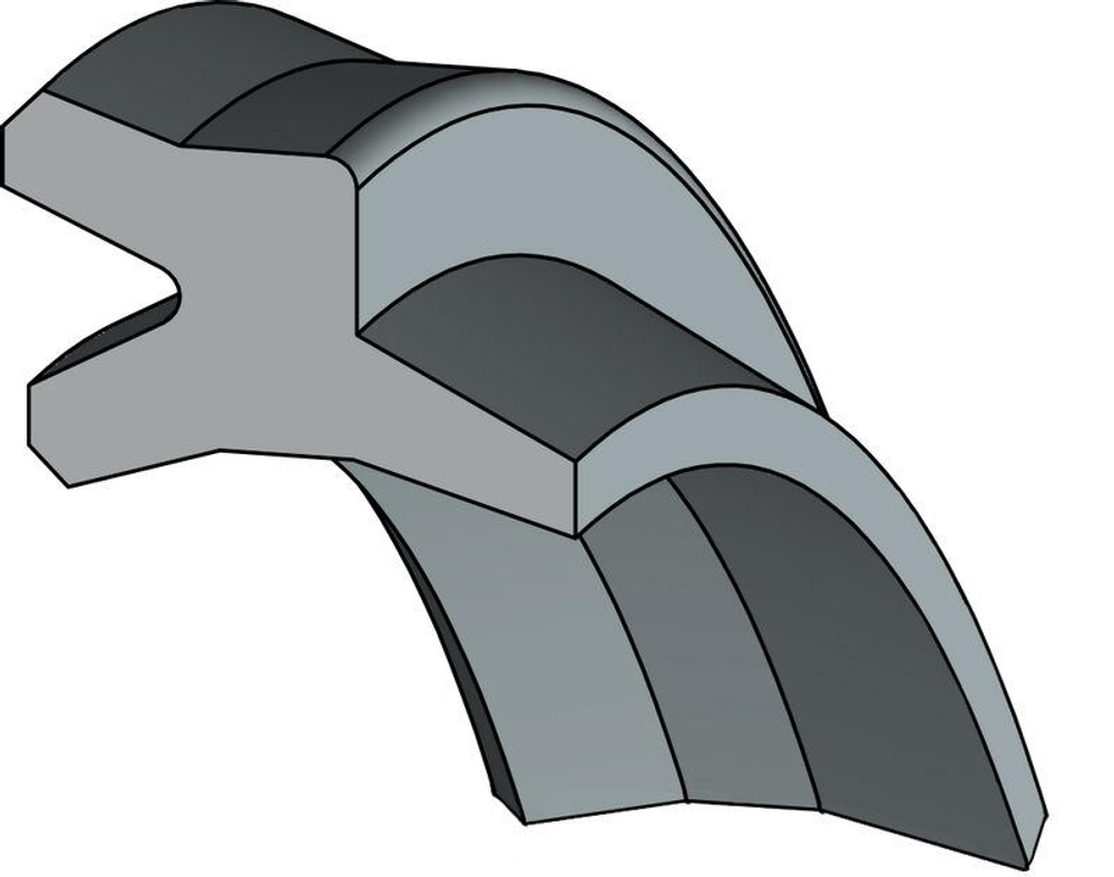 A268-032/2 Высокоэффективный двухсторонний грязесъёмник штока 32-40-5/5,8