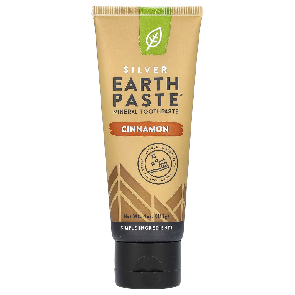 Redmond Trading Company, Earthpaste, минеральная зубная паста, корица, 113 г (4 унции)