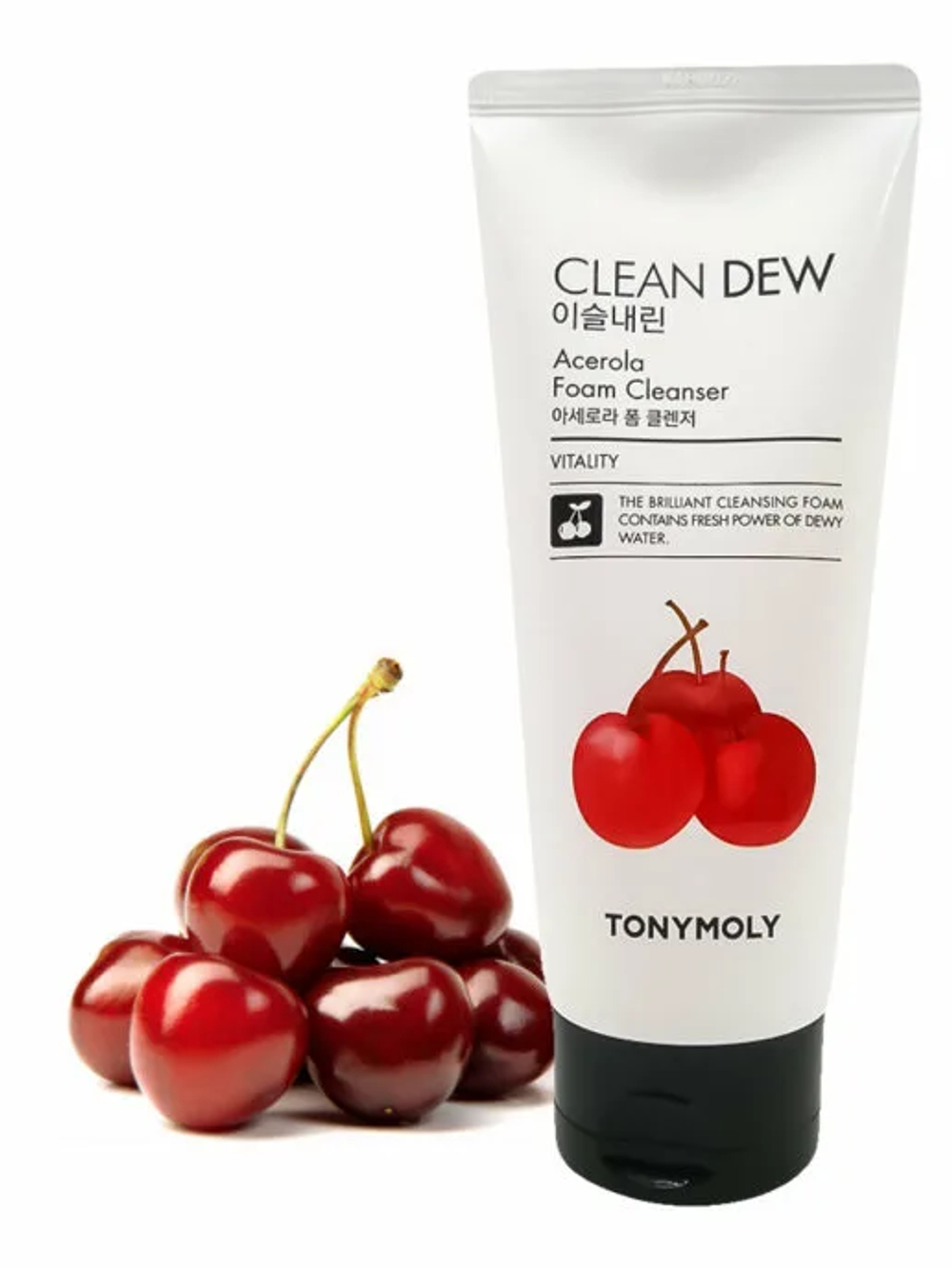 Пенка для умывания Tony Moly Clean Dew Acerola с экстрактом ацелоры Foam Cleanser 180 мл