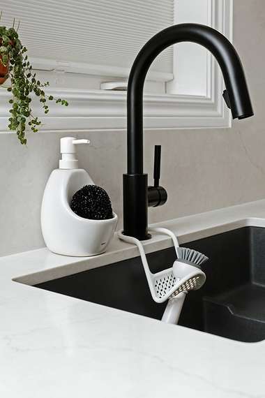 Диспенсер для мыла с подставкой для губки Joey 590 мл, белый