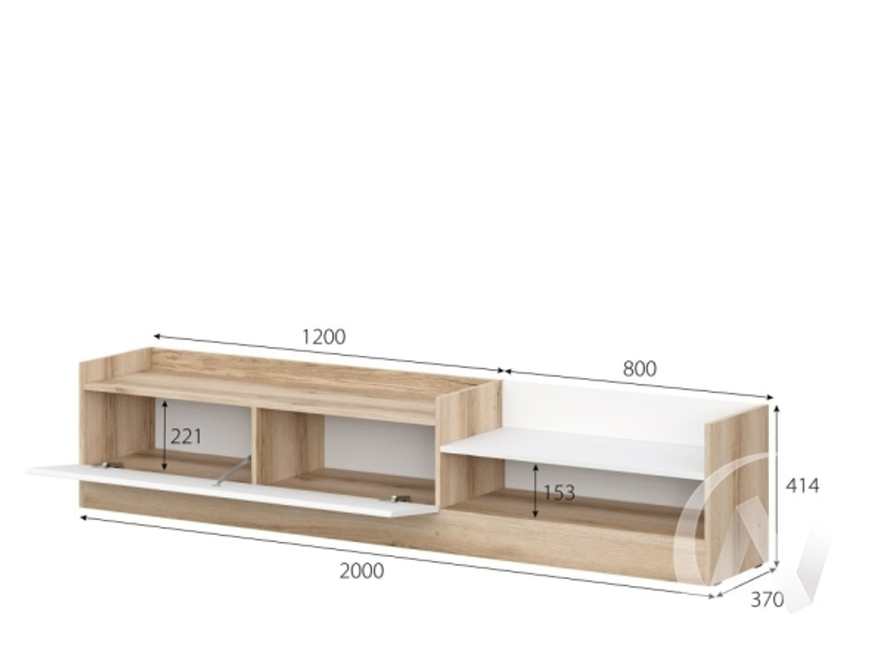 Тумба для телевидеоаппаратуры МС Брайтон