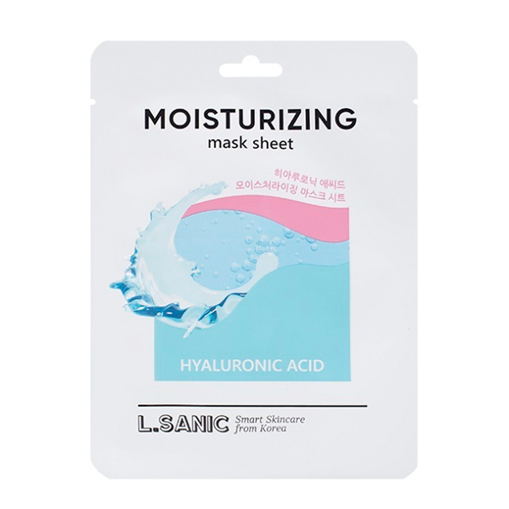 Маска для лица тканевая увлажняющая с гиалуроновой кислотой L.Sanic Hyaluronic Acid Moisturizing Mask Sheet 5шт