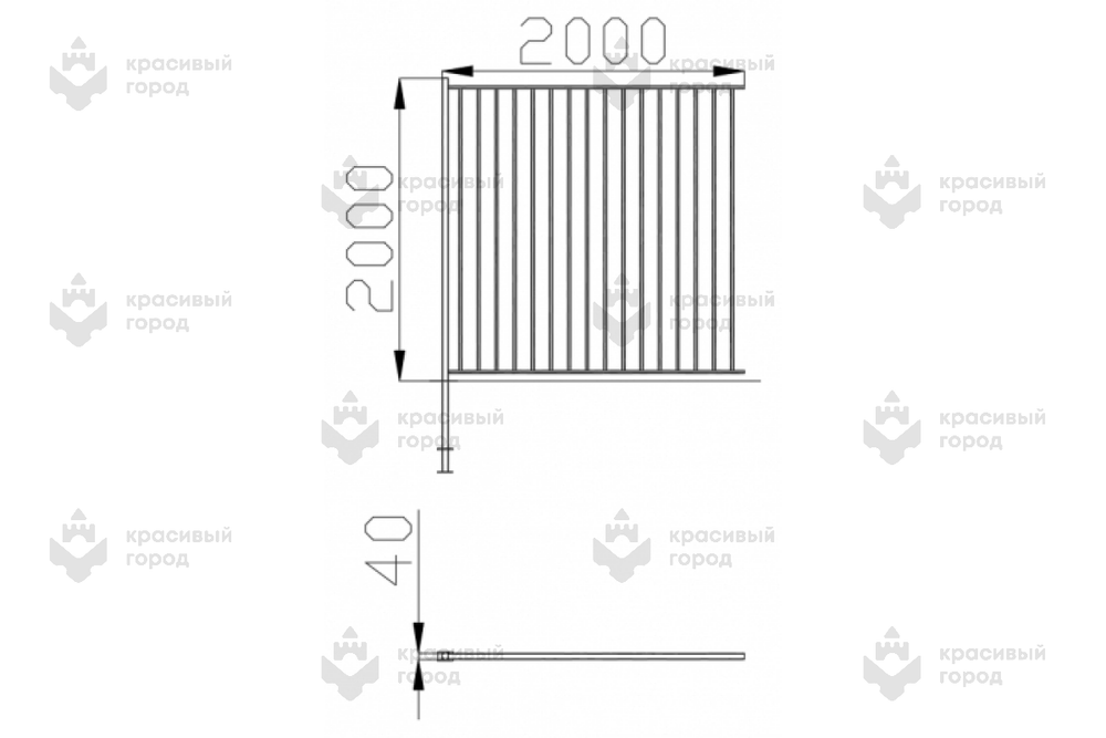 Забор металлический