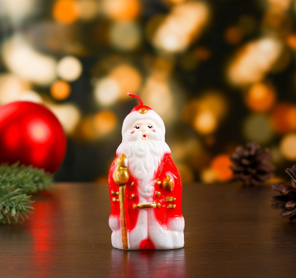 Свеча новогодняя "Дед Мороз"