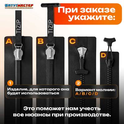 Герметичная водонепроницаемая молния TIZIP (ТИЗИП) SUPERSEAL, 94 см