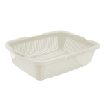 Туалет для кошек с сеткой молочно-кофейный