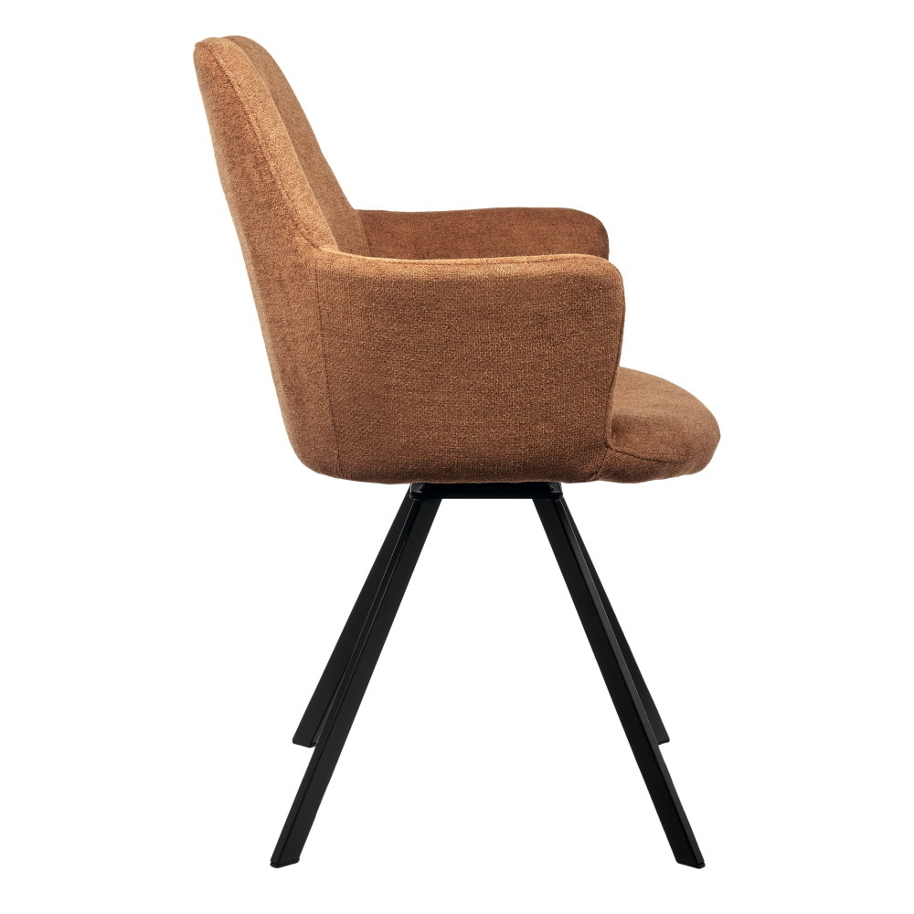 Комплект из 2-х стульев Grant терракотовый шенилл на поворотном механизме