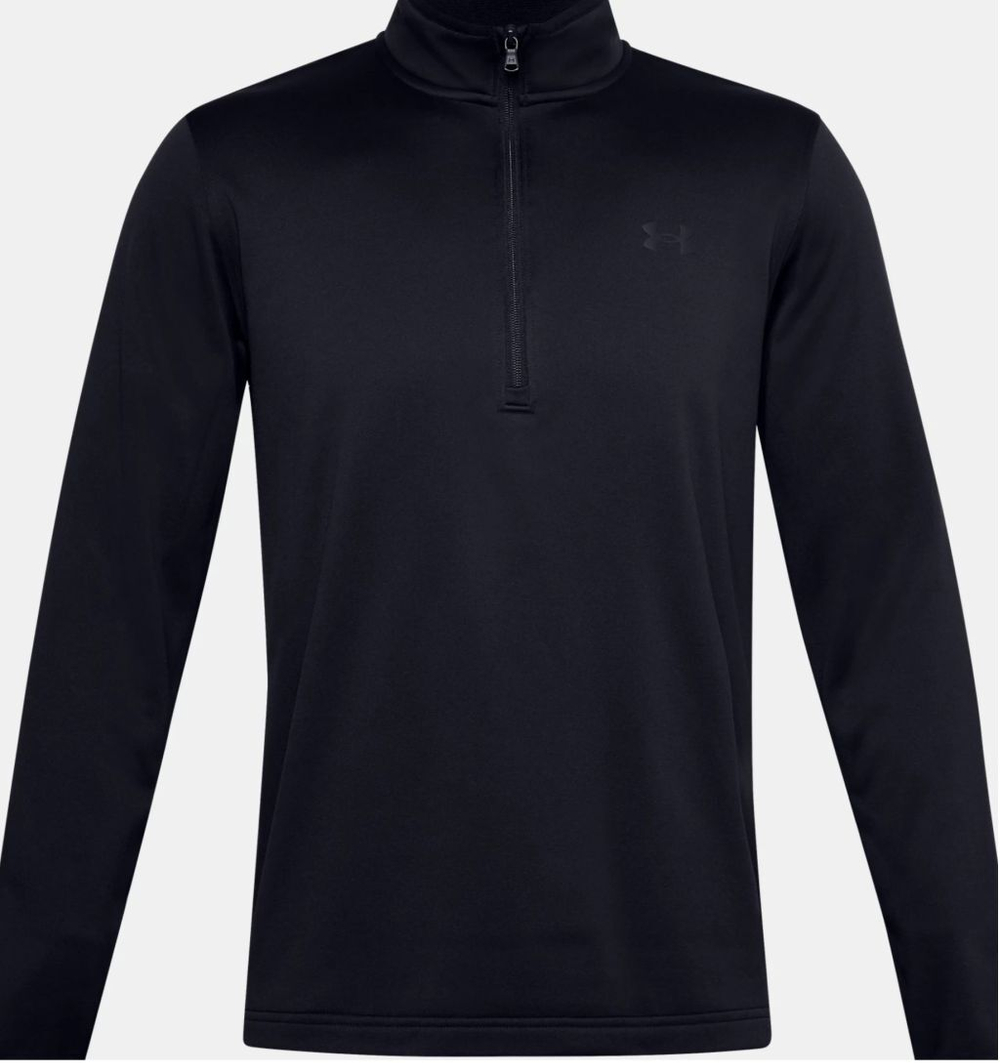 Мужская теннисная кофта Under Armour Men's Armour Fleece 1/2 Zip - черный