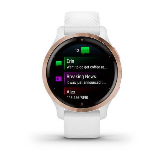 Умные часы Garmin Venu 2S белые цвета розовое золото