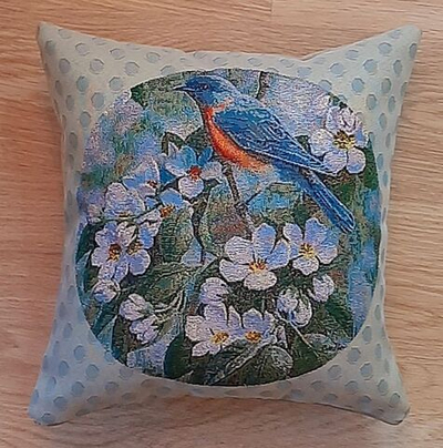 Декоративный гобеленовый чехол для интерьерной подушки Цветение 1 38*38