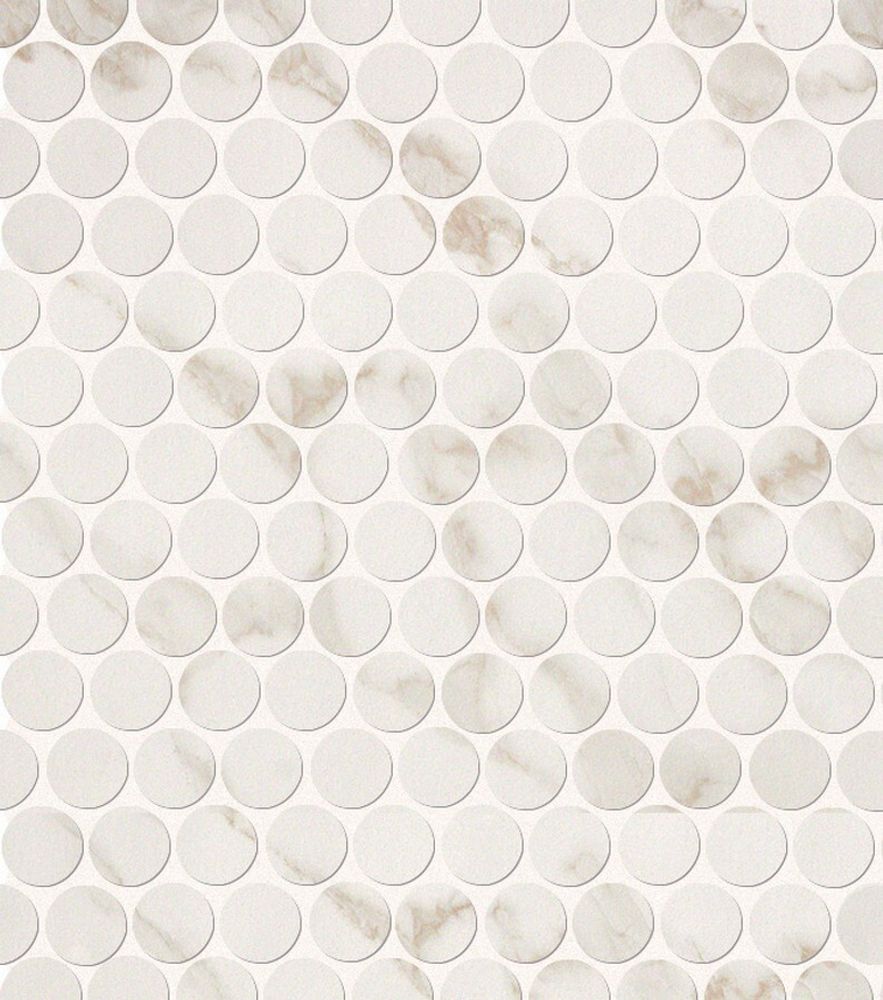 Мозаика Roma Diamond Calacatta Round Grec Mosaico 29.5x32.5