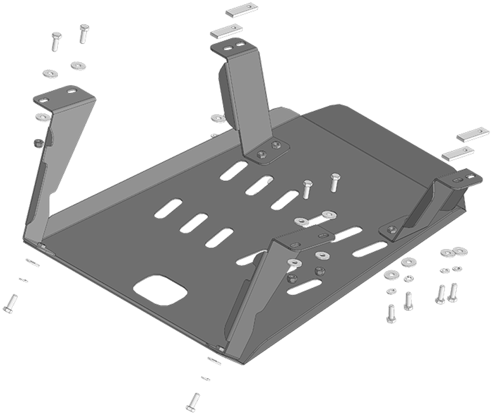 радиатора, 3 мм, Сталь. для Kamaz Компас 5 2023-н.в., Motodor.27719