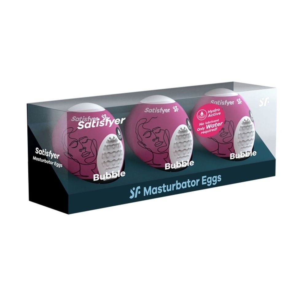 Набор из трех яиц-мастурбаторов Satisfyer Masturbator Egg 3er Set Bubble