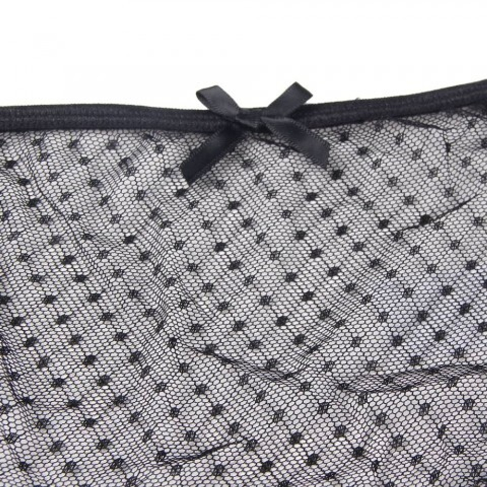 Трусики на высокой посадке Lace Strappy, черные, XS-S