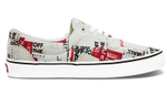 Vans Era letter printing low-top sneakers for men and women with the same gray and red