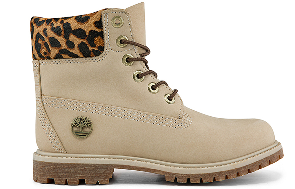 Timberland 6 Inch Safari Cheetah Waterproof Boot "Ivory Nubuck" Women"s