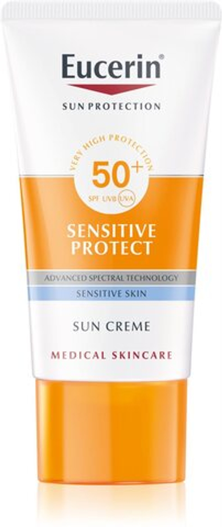 Eucerin Sun Sensitive Protect - защитный крем для лица SPF 50+ /   50  ml  / GTIN 4005800065507