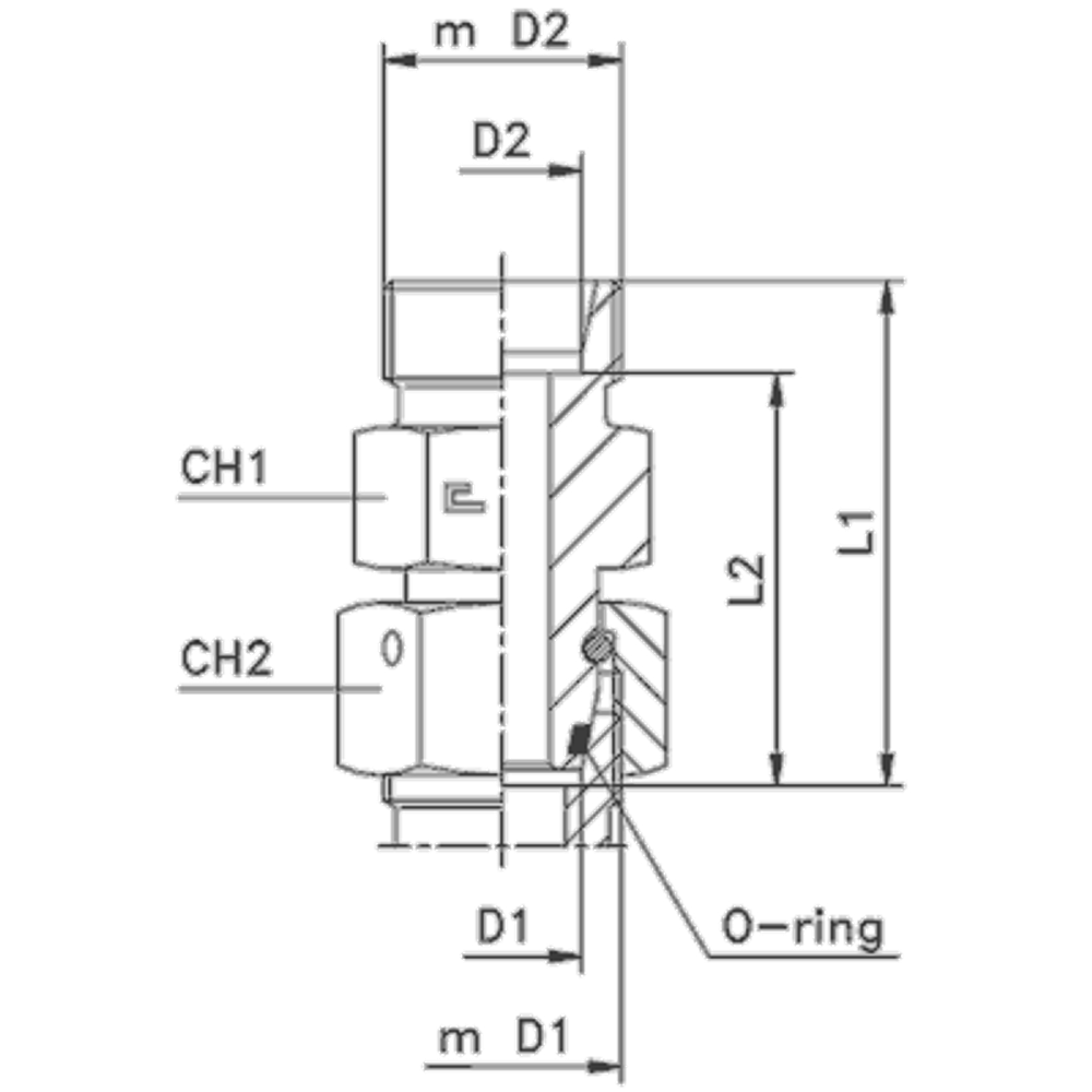 Соединение PNF DS06 М14х1.5 (корпус) не редукционное