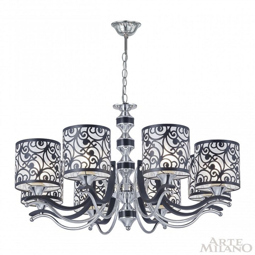 Подвесная люстра Arte Milano Florentia-4957 304957/8 Bk/Ni