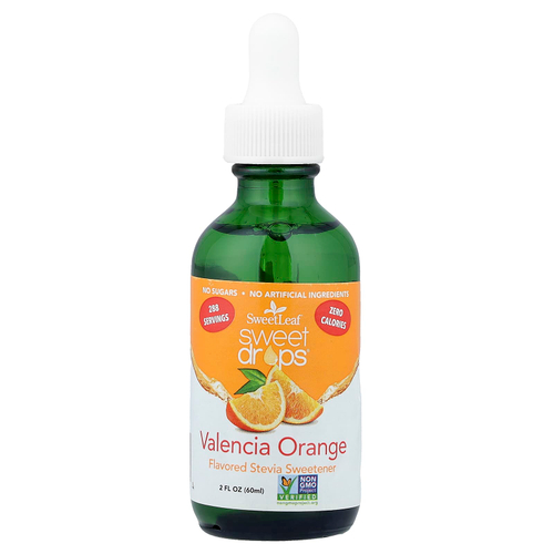 SweetLeaf Stevia, Sweet Drops, валенсийский апельсин, 60 мл (2 жидк. Унции)