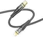 U121 Gold standard Transparent Discovery Edition PD charging data cable iP