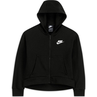 Кофта для девочки теннисная  Nike Sportswear Club Fleece FZ Hoodie G - черный