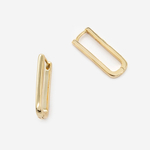 Швензы-овалы (Конго, Бублик) "Графика" 25*2,5мм, позолота