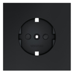 Накладка для розетки с заземлением и защитными шторками, S70 (графит)