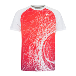 Мужское теннисное поло HEAD Performance MC Paris T-Shirt Men - Red, Multicoloured