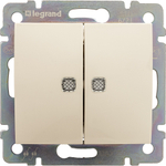 Переключатель 1-клавишный с подсветкой 16А 250В схема 6LE слоновая кость Valena Classic LEGRAND