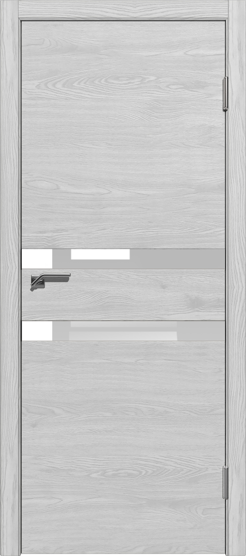 Межкомнатная дверь К-11 / Цвет Ясень серый / Стекло "Лакобель белое" / Двери Верда