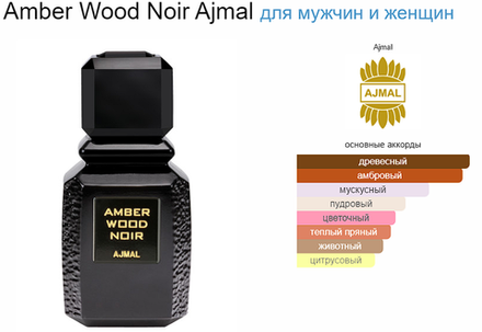 AJMAL Amber Wood Noir 100 ml (duty free парфюмерия)