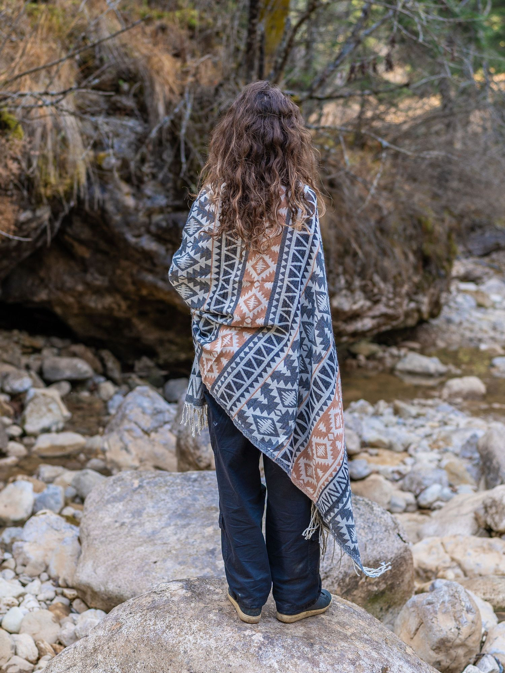 Шарф теплый с орнаментом Сканди