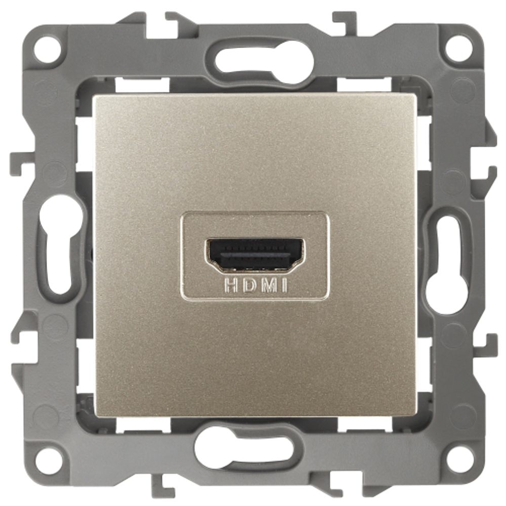 12-3114-04 ЭРА Розетка HDMI, IP20, Эра12, шампань