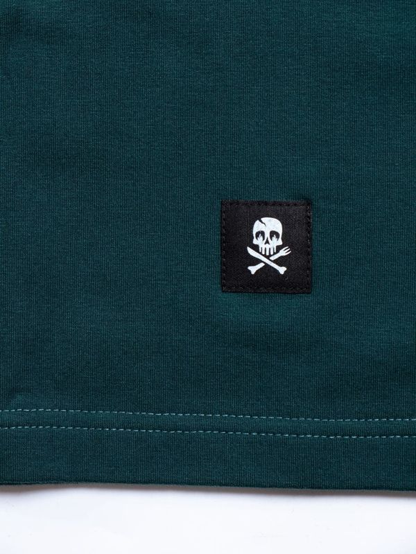 Футболка с карманом темно-зеленая - фото 6