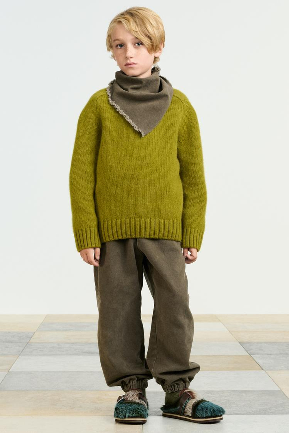 ZARA БРЮКИ-ДЖОГГЕРЫ, СЕРО-КОРИЧНЕВЫЙ